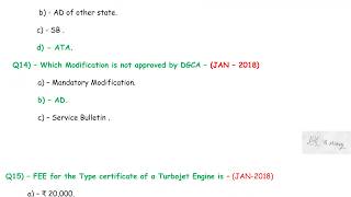 DGCA CAR 66 AME License Exam Module 10  Aviation Legislation Question bank Volii [upl. by Alleyne219]