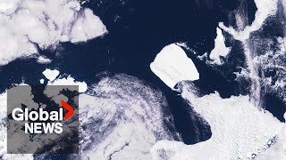 Worlds largest iceberg on the move from Antarctica [upl. by Gaylene]