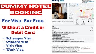 Dummy Hotel Booking for Visa Application  Free Hotel Reservation without Credit Card HindiUrdu [upl. by Niassuh]