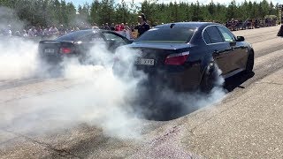 Pontiac GTO 57T vs BMW 535D E60 14 mile drag race [upl. by Sabah]