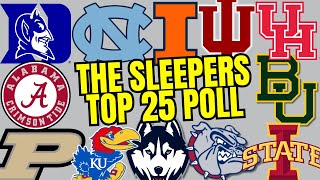 The Official Sleepers College Basketball Poll  Our Top 25 Teams [upl. by Sulrac]