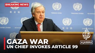 UN chief invokes Article 99 on Gaza in rare move [upl. by Colston]