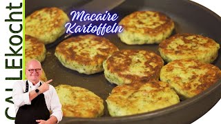 Knusprige Kartoffeltaler mit Speck und Zwiebel selber machen Rezept [upl. by Temme877]