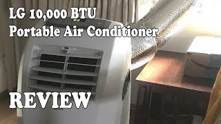 REVIEW LG 10000 BTU Portable Air Conditioner 2019 [upl. by Maudie516]