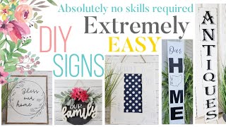 🌿 Extremely Easy DIY Signs  DIY Wooden Signs  Wood Signs on Thrifted Boards [upl. by Booma48]