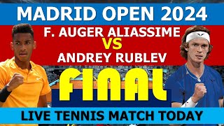 Rublev vs Auger Aliassime  Madrid Open 2024 [upl. by Ermengarde]