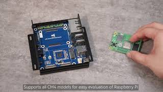 Waveshare Dual Gigabit Ethernet 5G4G MiniComputer Based On RPi CM4 Metal Case With Cooling Fan [upl. by Embry]