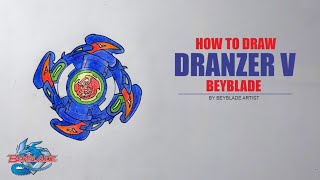 How To Draw DranzerV From Beybladebeybladedrawing [upl. by Acinnad]