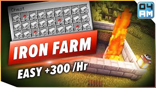 Easy Iron Farm in Minecraft 119  Small amp Efficient 300 Per Hour [upl. by Guerra]