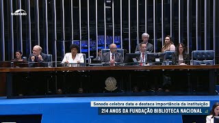 Senado celebra 214 anos da Biblioteca Nacional [upl. by Sheley]