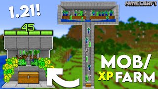 Minecraft 121 EASY MOB XP FARM TUTORIAL Java amp Pe Without Mob Spawner 2024 [upl. by Philipson894]