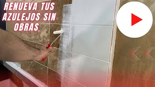 LO MAS FÁCIL ‼️ para renovar tu baño yo cocina con pintura para azulejos [upl. by Elodie]