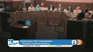 October 21 2024 Kalamazoo City Commission Regular Business Meeting [upl. by Ferullo481]