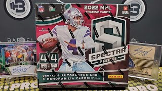 2022 Spectra Football Hobby Box Opening 8 Hits per Box [upl. by Ellerret]