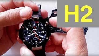 Microwear H2 Best Battery Life Android Smartwatch Unboxing amp 1st Look [upl. by Ylicec122]