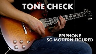 TONE CHECK Epiphone SG Modern Figured Electric Guitar Demo  Cream City Music [upl. by Kelci208]