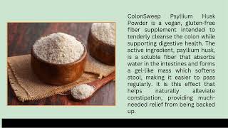 ColonSweep Psyllium Husk Powder  Natural Relief for Constipation and Bloating [upl. by Dee741]