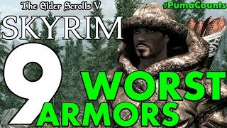 Top 9 Worst Armor Sets in the Elder Scrolls Skyrim Remastered Special Edition PumaCounts [upl. by Kirre324]