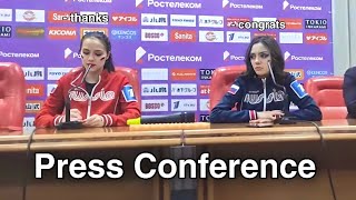 Press Conference  Medvedeva and Zagitova tension [upl. by Mccartan]