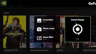 Turn Off Disable Instant Replay  Nvidia GEFORCE [upl. by Aiyt568]