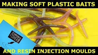 Making bulk soft plastic baits and Resin injection moulds [upl. by Aket]