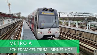 Classic Cabinerit  Metro Rotterdam  Lijn A Schiedam Centrum  Binnenhof [upl. by Nyhagen]