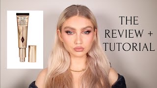 CHARLOTTE TILBURY BEAUTIFUL SKIN FOUNDATION REVIEW  SOFT GLAM MAKEUP TUTORIAL  LIZZY TURNER [upl. by Romilda]