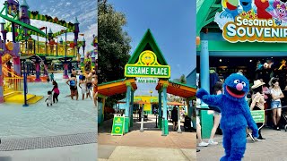 SESAME PLACE SAN DIEGO  DINE WITH ELMO AND FRIENDS  WATER PARK [upl. by Fay]