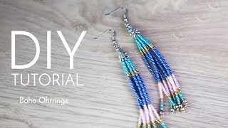 Boho Ohrringe  DIY Anleitung  Perlenladen Online [upl. by Ahsiam427]