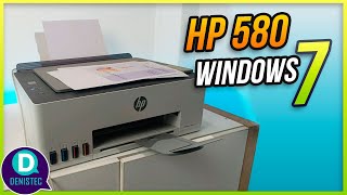 Configurar HP 580 en Windows 7  Imprimir y Escanear ✅ [upl. by Nodnelg397]