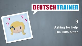 German for beginners A1A2 Deutschtrainer Asking for help [upl. by Leikeze164]