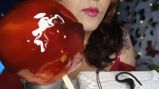 ASMR Comiendo Manzana 🍏 acaramelada [upl. by Siouxie]