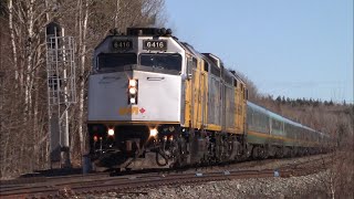 VIA Rail quotOceanquot Passneger Train 15 Seen at Oxford Junction NS at Track Speed and Amherst NS [upl. by Brock]