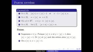 Propriété dArchimède et Partie entière [upl. by Eanahc]