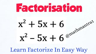 Math Mantra  Factoring Trinomials The Easy Way [upl. by Langer]