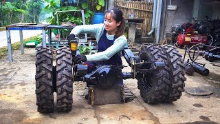 Restoring a 3000 kg tricycle from old spare parts Part 1 restores the twin tire rear axle [upl. by Yentirb]