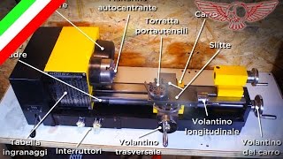 Cosa è un mini tornio parallelo e come si usa per fare un pezzo diy  ep 30 p1  Roma Custom Bike [upl. by Veneaux]