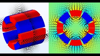 Modelling cylindrical permanent magnets with radial magnetization using Comsol Multiphysics [upl. by Suruat616]