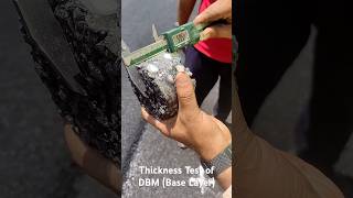 Thickness Test of Road of DBM layer using Core cutting [upl. by Ekez453]