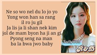 설륜 SULLYOONNmixx Mr Chu 추 씨Original Apink easy lyrics [upl. by Ailaro]