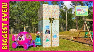 Biggest Disney Princess Surprise Box Ever with Carriage 24v RideOn Car [upl. by Tucky]