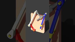 Fivebar linkage mechanism shorts mechanism 3danimation animation mechanical linkage [upl. by Arykahs]