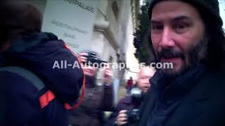 Keanu Reeves signing autographs in Paris [upl. by Aihcsrop]