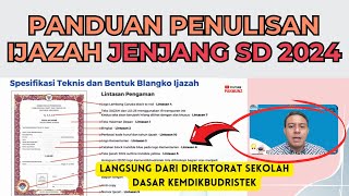 Video Panduan Penulisan Ijazah SD Tahun 2024 [upl. by Des]