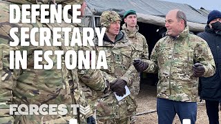 OP CABRIT Defence Secretary Visits British Troops Deployed To Estonia  Forces TV [upl. by Lavine]