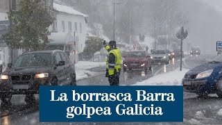 La borrasca Barra golpea Galicia [upl. by Airt]