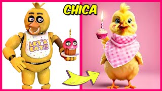 Five Nights at Freddys in Real Life  Guess The Voice Quiz  Favorite Things  Chica [upl. by Orlosky803]