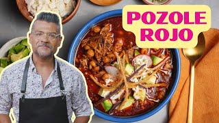 Rick Martínezs Pozole Rojo Stew  Introduction to Mexican Cooking  Food Network [upl. by Asiulairam]