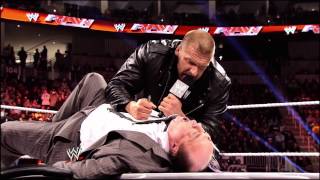 A look at the rivalry between Triple H and Brock Lesnar Raw March 25 2013 [upl. by Elocim]