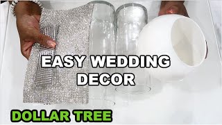 New Dollar Tree Wedding Ideas  Centerpiece DIY  Glam DIY On A Budget 2023 Cricut Wedding Projects [upl. by Anuaik251]